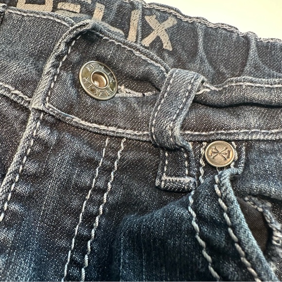 HELIX DARK WASH SLIM BOOT CUT JEANS YOUTH SIZE 12 - Picture 12 of 16